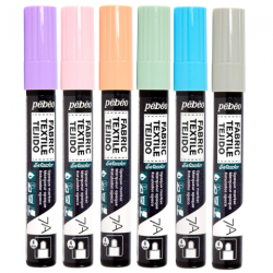 Pebeo setacolor pastel 7A set of 6 pens of opaque pens