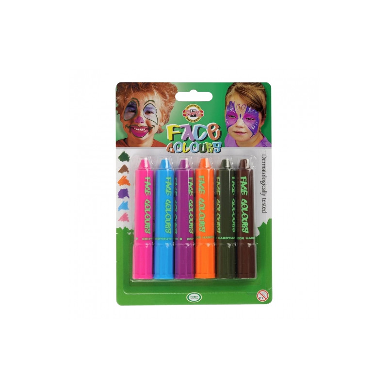 Koh-i-noor face colors pencils for face painting 6pcs
