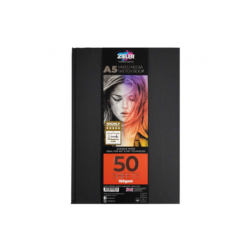 Zieler szkicownik mixed media 150g 50 ark - sklep plastyczny - szał dl