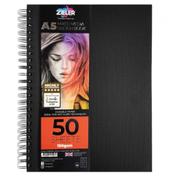 Zieler szkicownik mixed media 150g 50 ark na spirali - sklep plastyczn