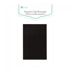 DP Craft sticky magnetic rectangles, 12 pieces 1.27 x 2.5 cm