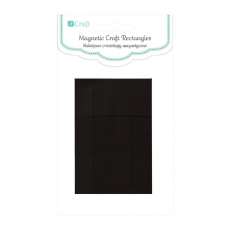 DP Craft naklejane prostokąty magnetyczne 12 sztuk 1,27 x 2,5 cm - skl