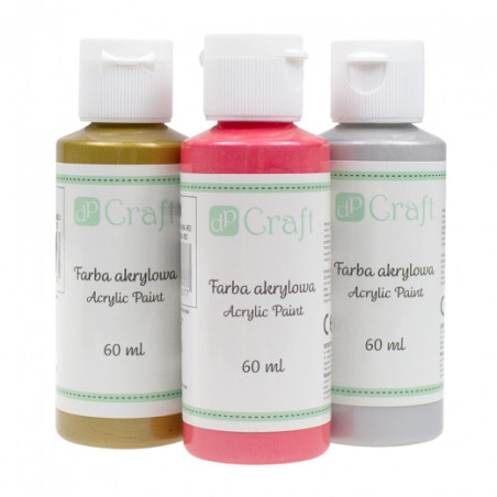 DP Craft farba akrylowa metaliczna 60ml - sklep plastyczny - szał dla