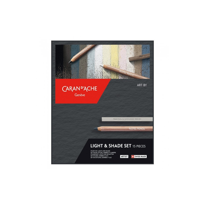 Caran d'Ache zestaw rysunkowy light&shade 15 elementów - sklep plastyc