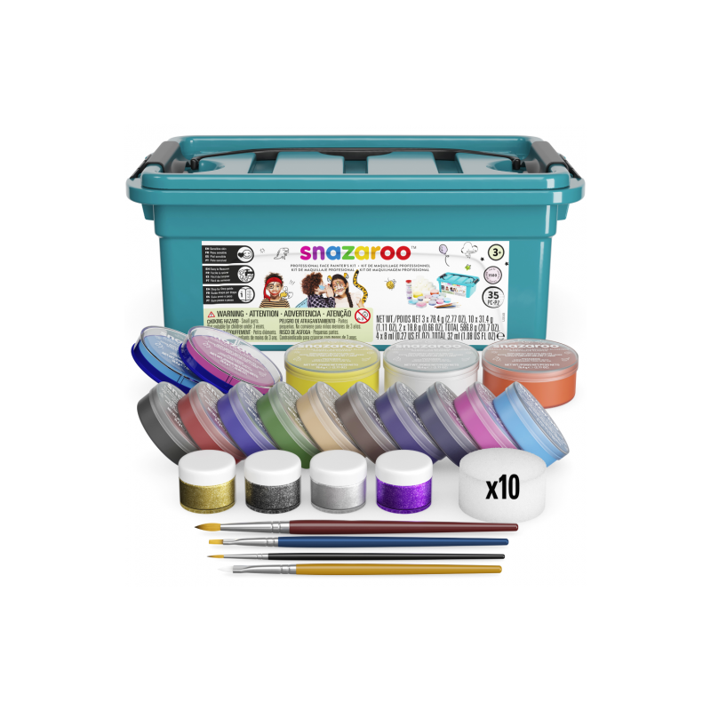 Snazaroo profesjonalny zestaw do malowania twarzy 35 elementów - sklep