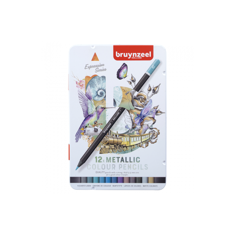 Bruynzeel Expression set of 12 metallic crayons