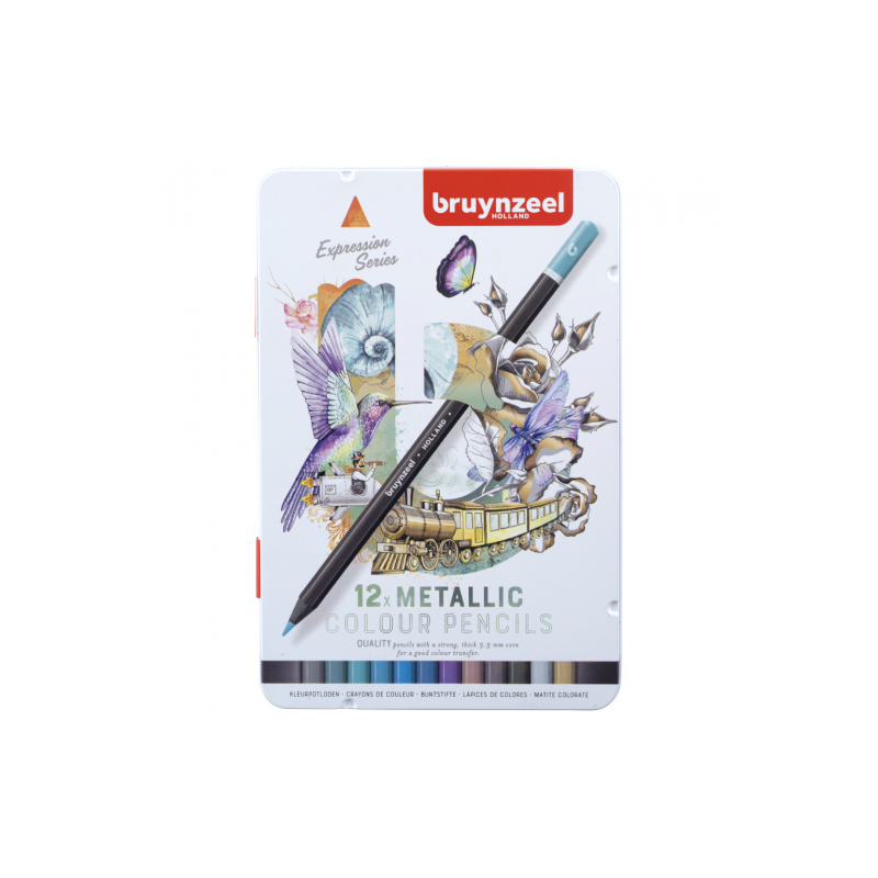Bruynzeel Expression zestaw 12 kredek metalicznych - sklep plastyczny