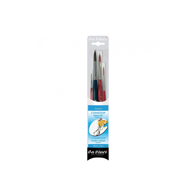 Da Vinci cosmotop zestaw 4 pędzli akwarelowych - sklep plastyczny - sz