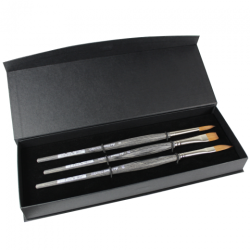 Da Vinci colineo set of 3 synthetic brushes in a case