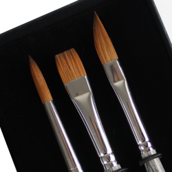 Da Vinci colineo set of 3 synthetic brushes in a case