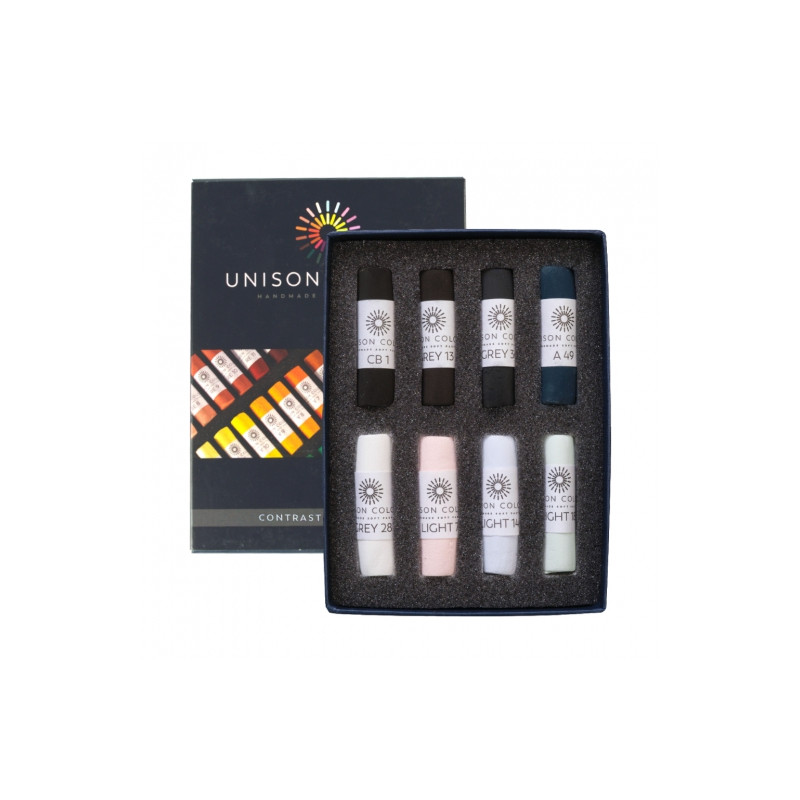 Unison Colour contrast zestaw suchych pasteli w sztyfcie 8szt - sklep