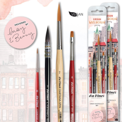 Da Vinci urban watercolor zestaw 4 pędzli akwarelowych - sklep plastyc