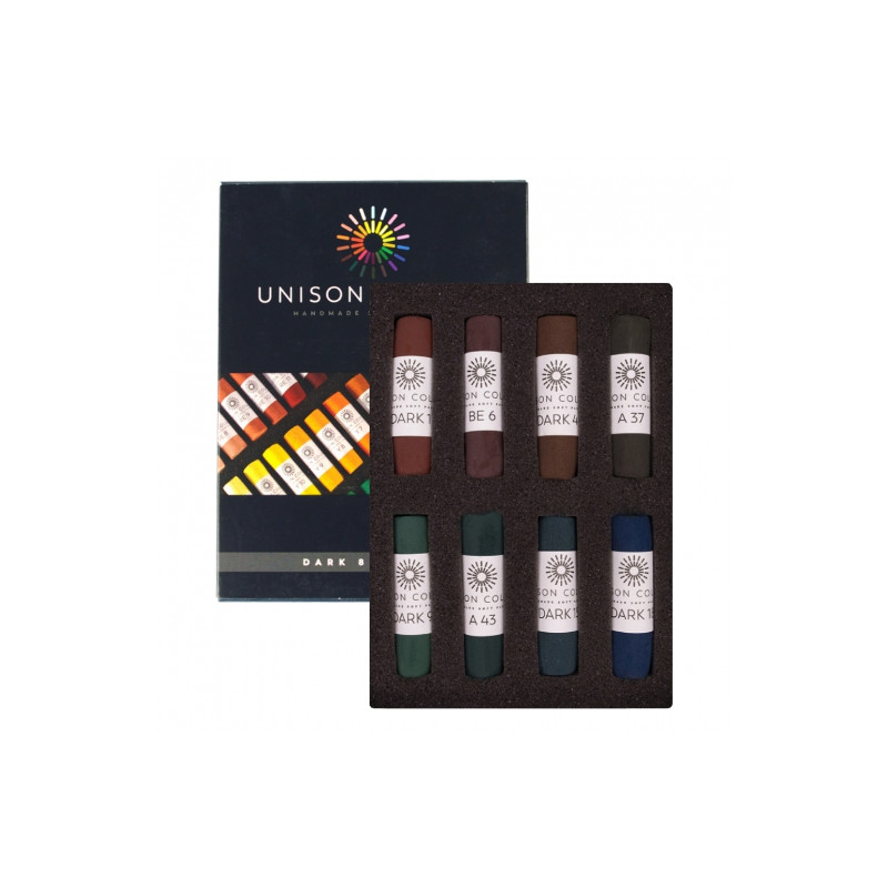 Unison Colour dark zestaw suchych pasteli w sztyfcie 8szt 740841 - skl
