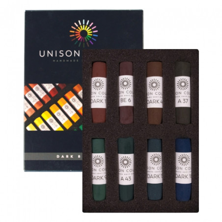 Unison Colour dark zestaw suchych pasteli w sztyfcie 8szt 740841 - skl