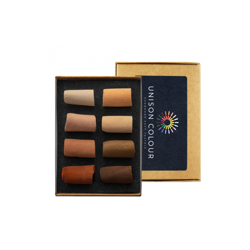 Unison Color natural earth set of 8 dry semi-pastel sticks