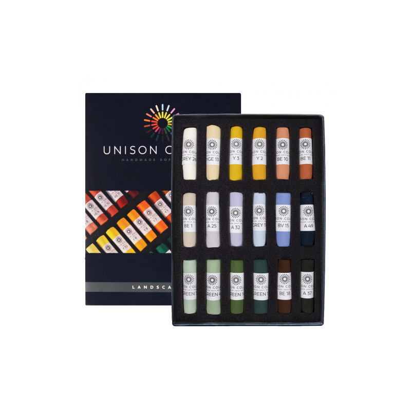 Unison Color landscape set of 18 dry pastel sticks 740287