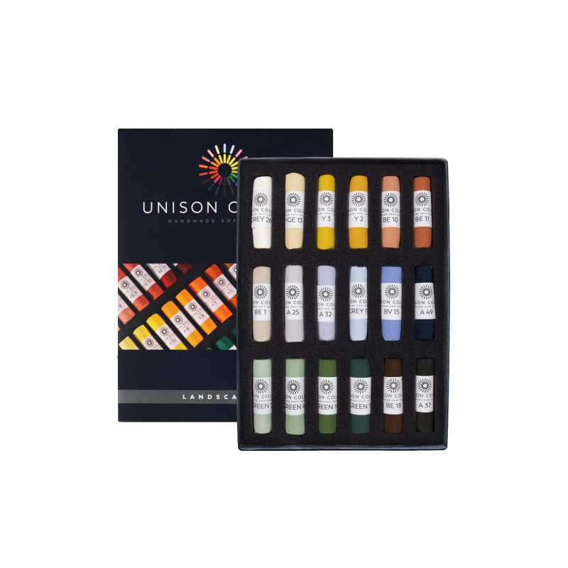 Unison Colour landscape zestaw 18 suchych pasteli w sztyfcie 740287 -