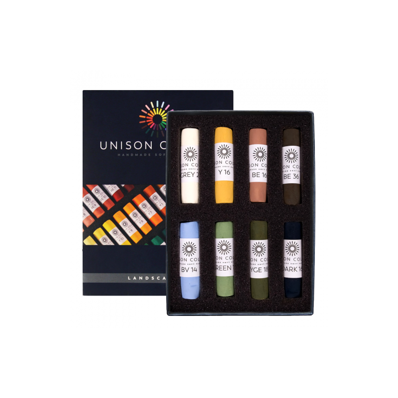 Unison Color landscape set of 8 dry pastel sticks 750002