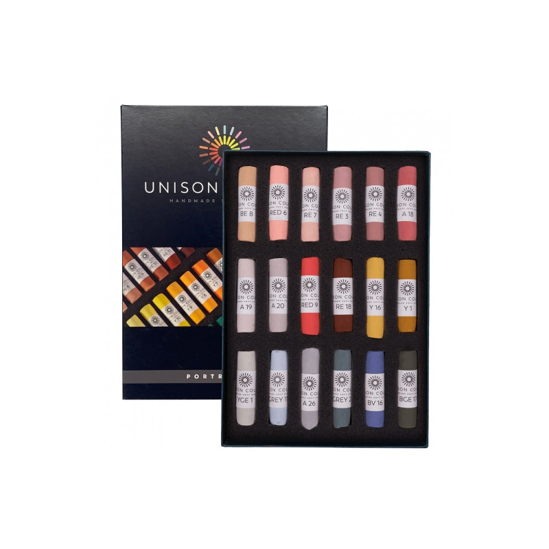 Unison Color portrait set of dry pastel sticks 18pcs 740285