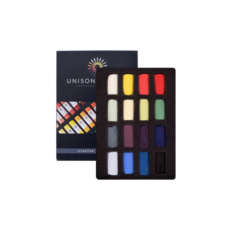 Unison Colour starter zestaw suchych półpasteli w sztyfcie 16szt 74090