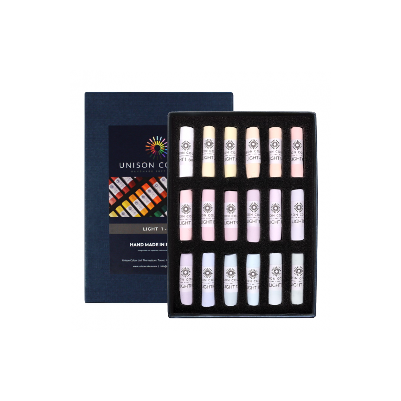 Unison Colour light 1-18 zestaw 18 suchych pasteli w sztyfcie 740342 -