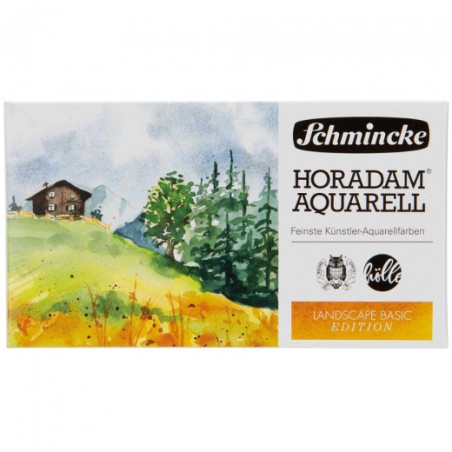 Schmincke horadam landscape basic edition watercolor set of 12 half cu