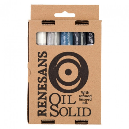 Renesans set of gray oil solid colors 5 pcs