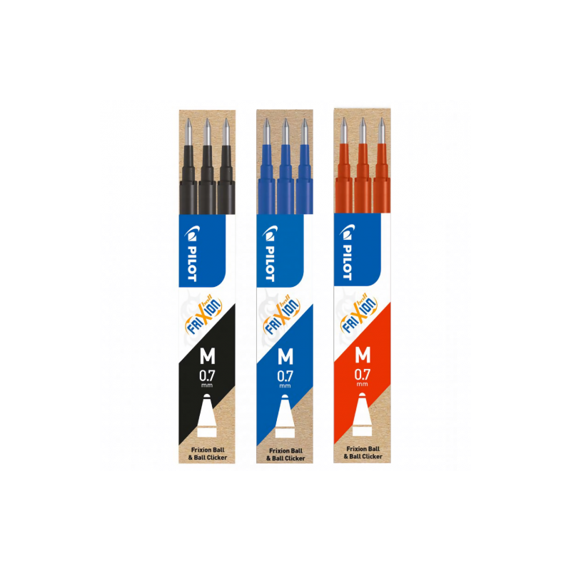 Pilot frixion 3 wkłady do pióra kulkowego wymazywalnego 0,7 mm - sklep