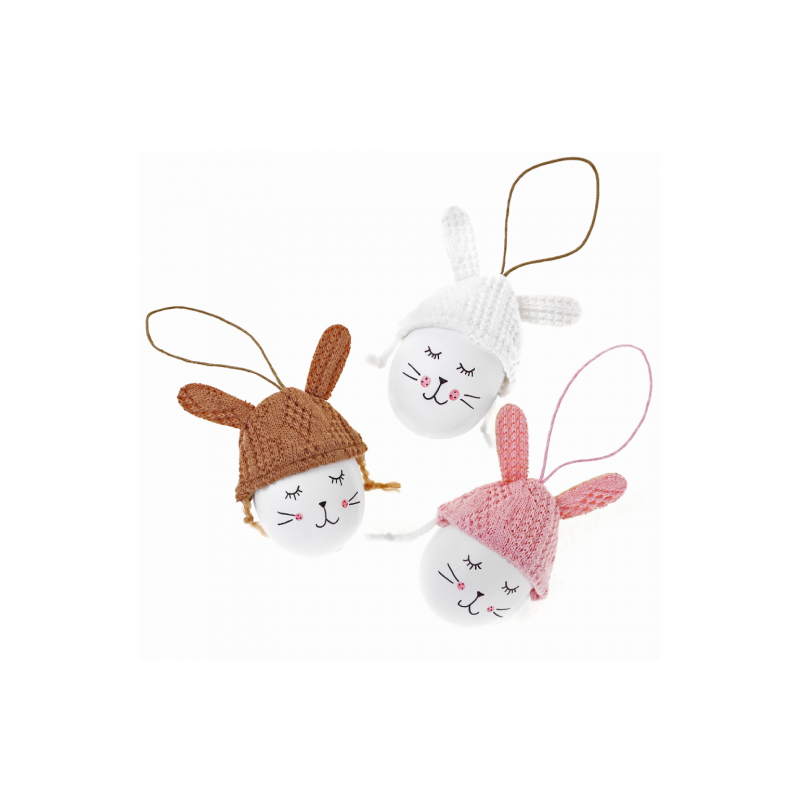 dp craft pendants easter eggs bunnies 3 pcs