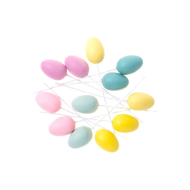 DP craft mini eggs with wire 12 pcs