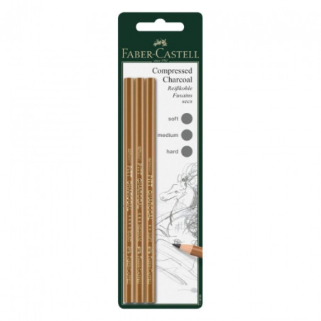 Faber-Castell set of charcoal pencils 3pcs