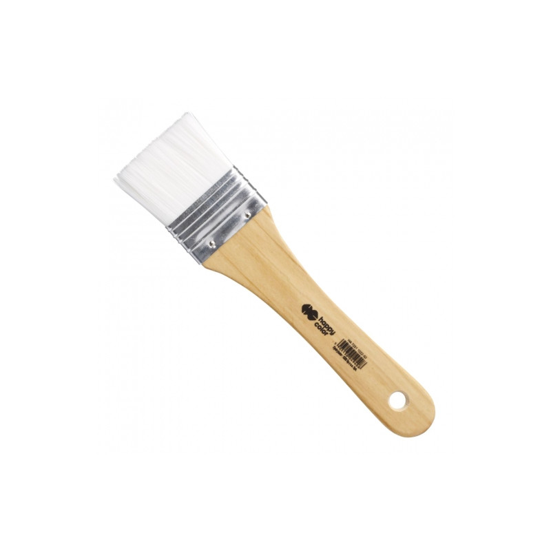 Happy Color flat brush white nylon 7251