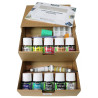 Pebeo vitrail glass set 9 paints 45 ml with accessories