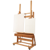 Mabef beech studio easel with a double mast and a crank