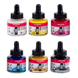 Talens amsterdam basic set of acrylic inks 6x30ml