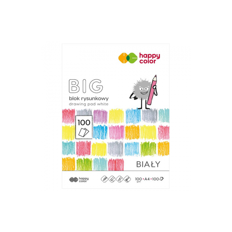Happy Color big drawing pad white A4 100g 100 sheets