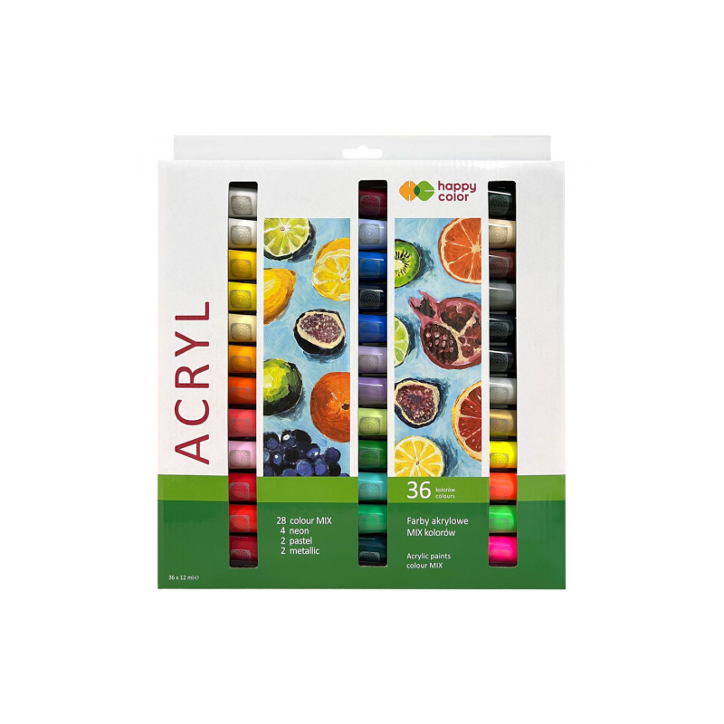 Happy Color set of 36 acrylic paints 12 ml