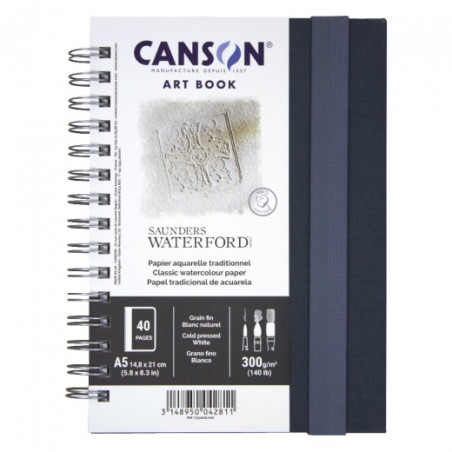 Canson artbook s.waterford szkicownik na spirali portretowy A5 300g 20