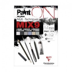 Clairefontaine paint on mix9 color block 250g 27 sheets