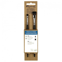 Raphael for backgrounds set of 2 synthetic flat brushes