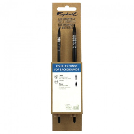 Raphael for backgrounds set of 2 synthetic round brushes