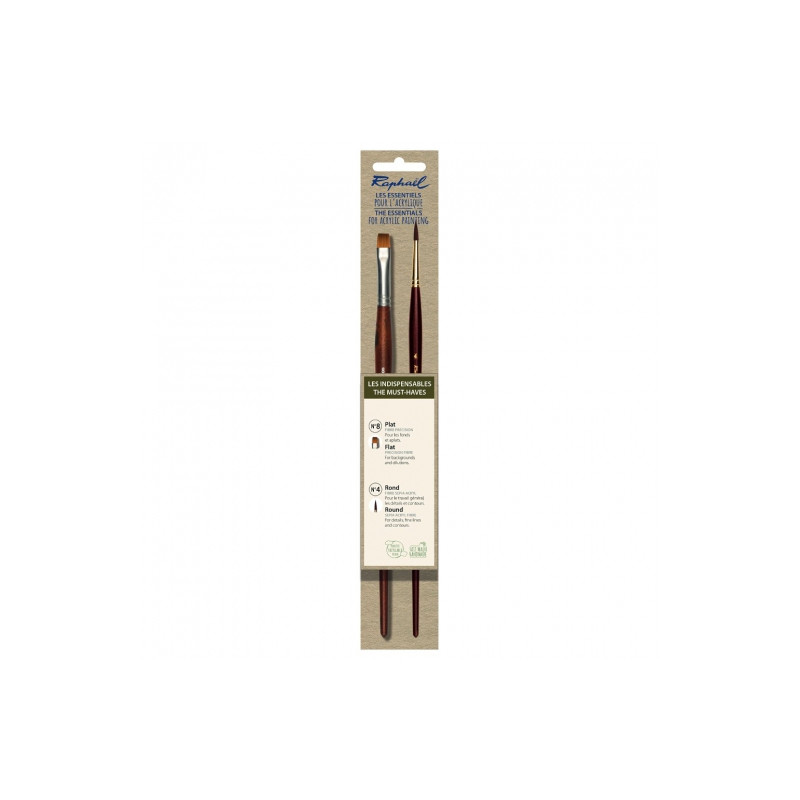 Raphael the must haves set of 2 synthetic brushes with a long handle