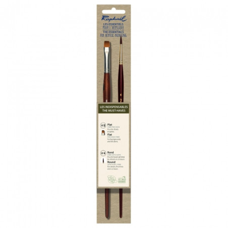 Raphael the must haves set of 2 synthetic brushes with a long handle