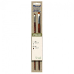 Raphael for backgrounds set of 2 synthetic flat brushes with a long ha