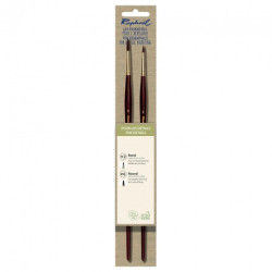 Raphael for details set of 2 synthetic round brushes with a long handl