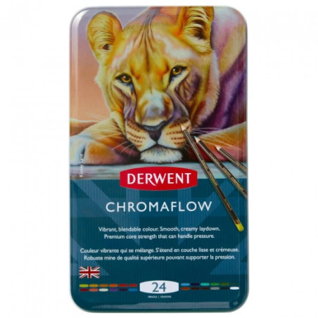 Derwent chromaflow zestaw kredek 24szt - sklep plastyczny - szał dla p