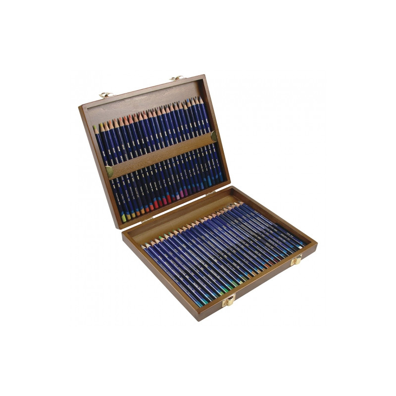 Derwent inktense set of colored pencils 48pcs wooden case