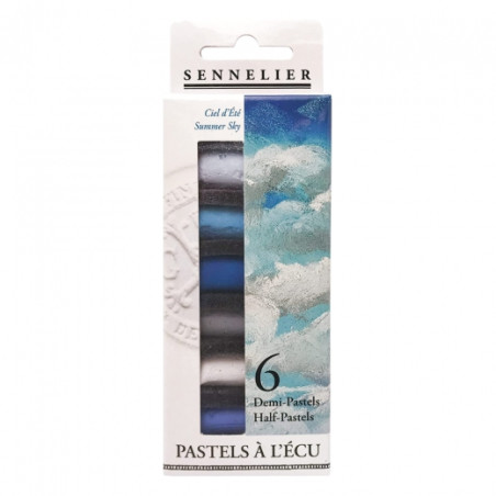 Sennelier summer sky set of 6 dry pastel stick halves