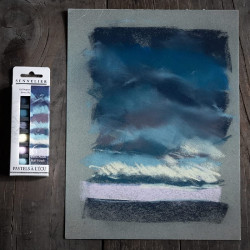 Sennelier summer sky set of 6 dry pastel stick halves