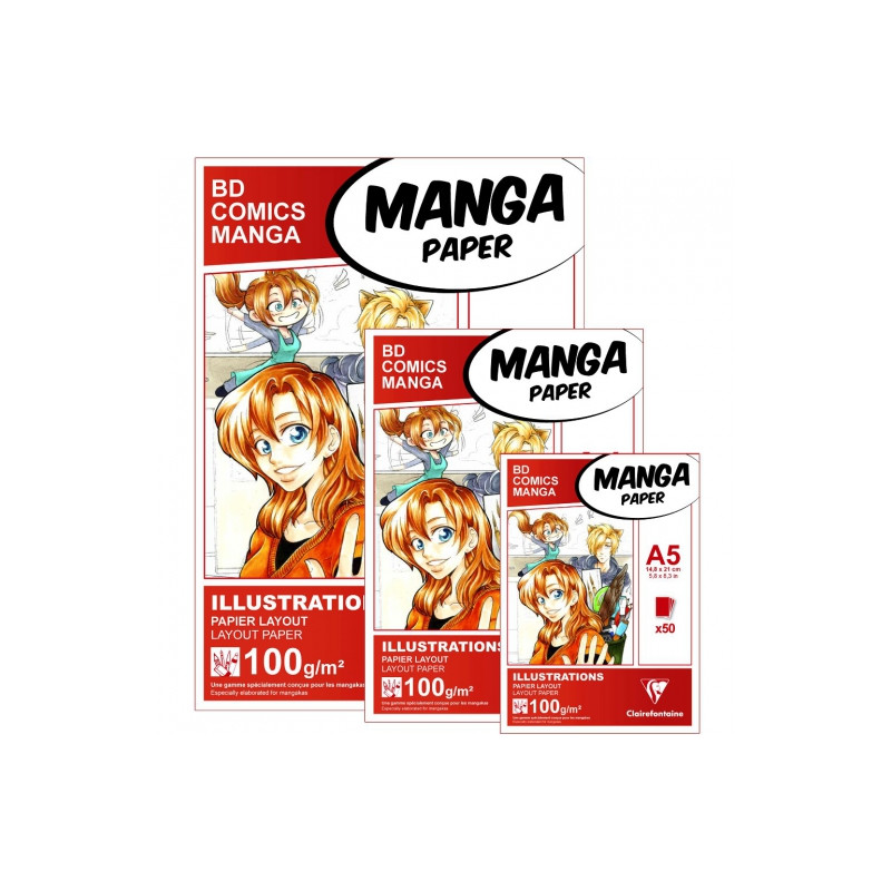 Clairefontaine manga blok do markerów 50 ark 100 g - sklep plastyczny